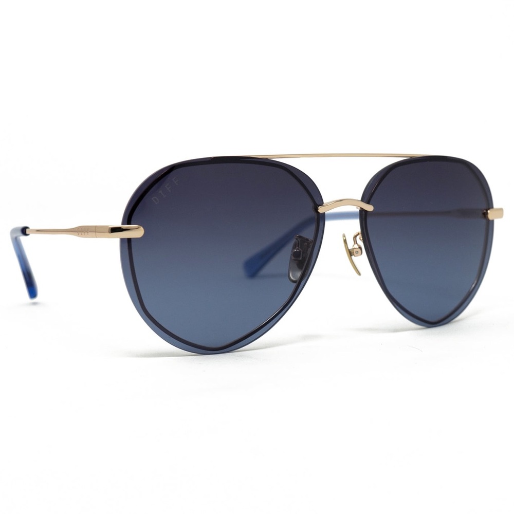 Diff Lenox Gold Black Gradient Polarized Sunglass… - image 1